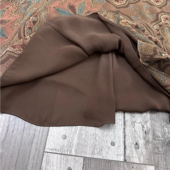 Lauren by Ralph Lauren Silk Paisley Skirt 12 Hippie Boho Chic - Picture 5 of 8